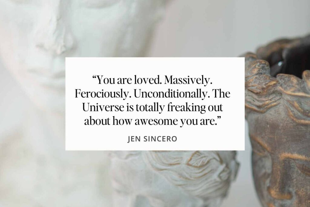 Inspirational quote by Jen Sincero on Manifesting Abundance