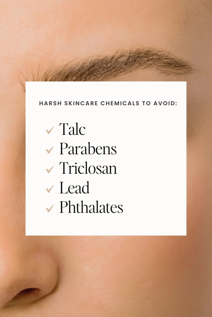 A list of harsh chemicals to avoid when selecting Clean makeup
