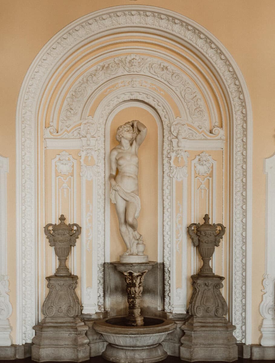Szechenyi Baths entrance hall statue