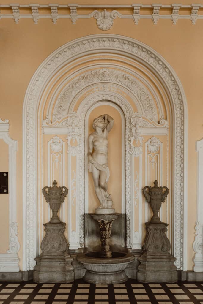 Szechenyi Baths entrance hall statue