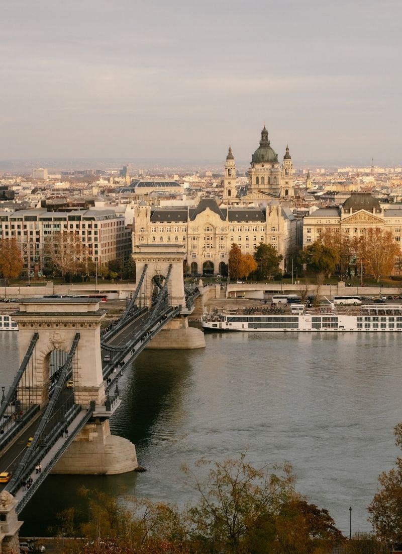 Four Seasons Gresham Palace Budapest, Hungary, taken from behind the Buda bridge