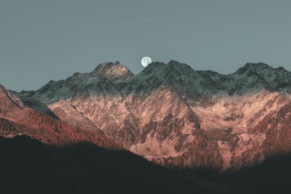 Moon photography Mountains 