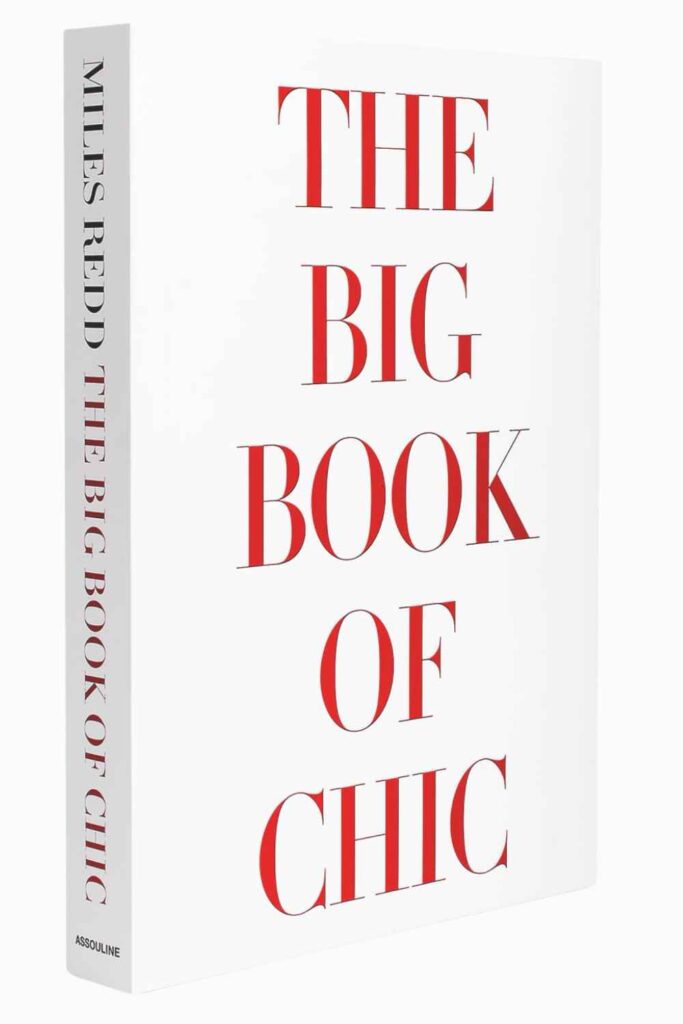Cover of 'The Big Book of Chic' by Miles Redd, featuring bold red lettering on a white background, published by Assouline.