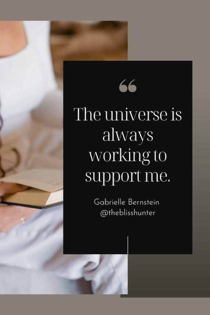 Law of Attraction Book Quote - The Universe Has Your Back by Gabrielle Bernstein